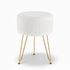 Artiss Ottoman Foot Stool Vanity Velvet Round White-Furniture > Living Room > Ottomans & Footstools-PEROZ Accessories