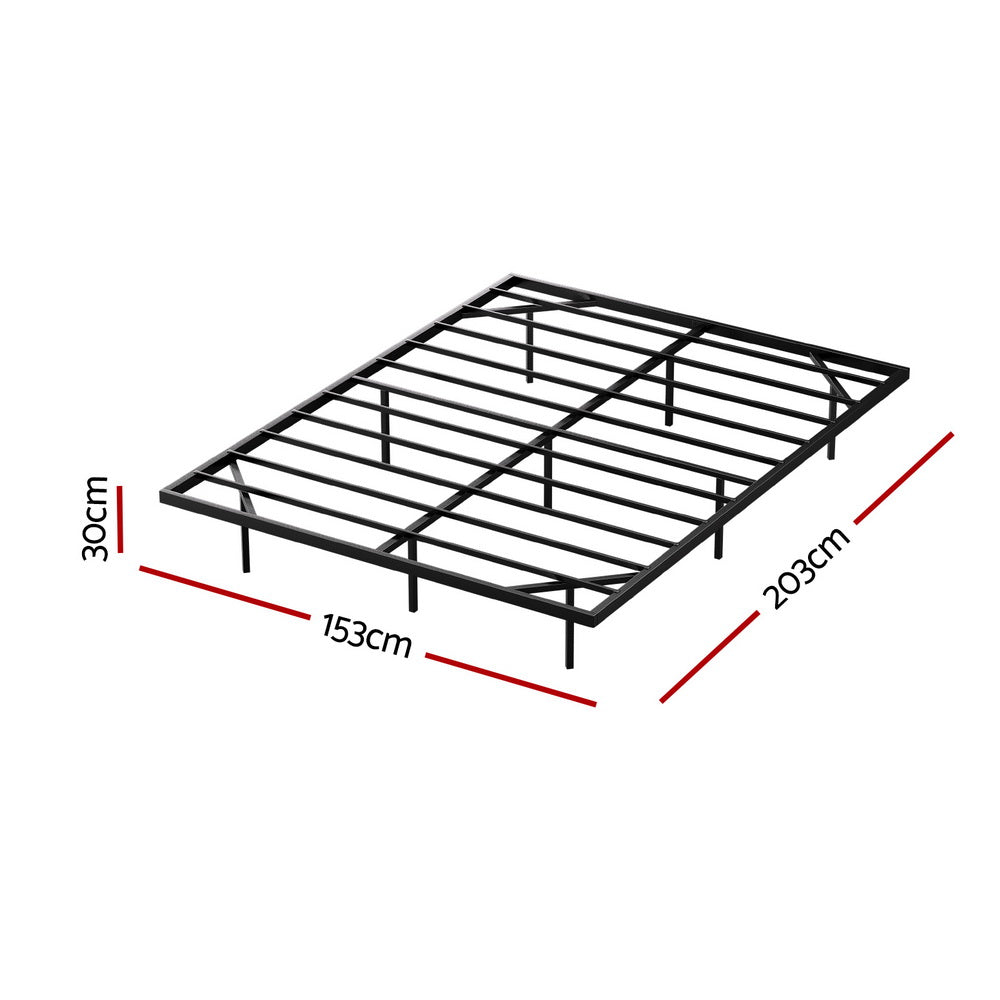 Artiss Double Bed Frame,Floating Metal Bed Frame with Smart LED Lights - Sturdy Metal Platform Bed Base, Silent Design, Tool-Free Assembly, 300KG Capacity for Home/Hotel/Master Bedroom-Furniture > Bedroom > Beds &amp; Bed Frames-PEROZ Accessories