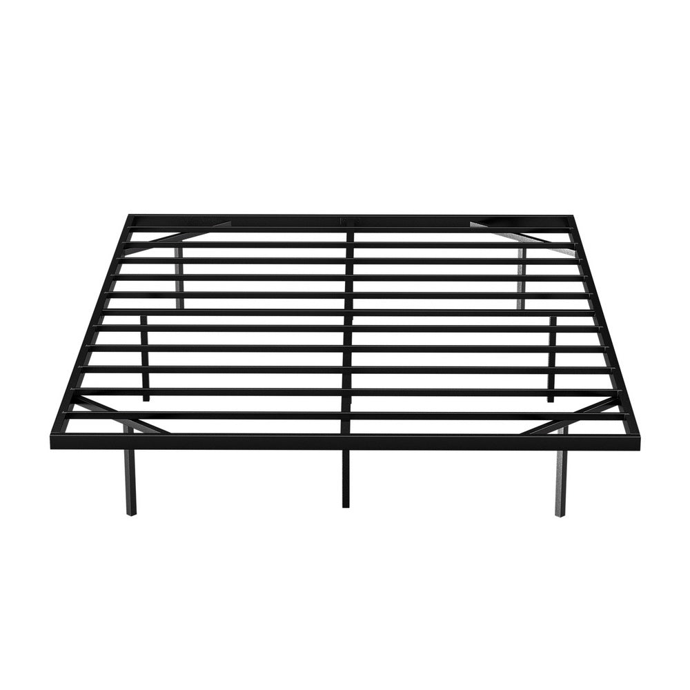 Artiss Double Bed Frame,Floating Metal Bed Frame with Smart LED Lights - Sturdy Metal Platform Bed Base, Silent Design, Tool-Free Assembly, 300KG Capacity for Home/Hotel/Master Bedroom-Furniture > Bedroom > Beds &amp; Bed Frames-PEROZ Accessories