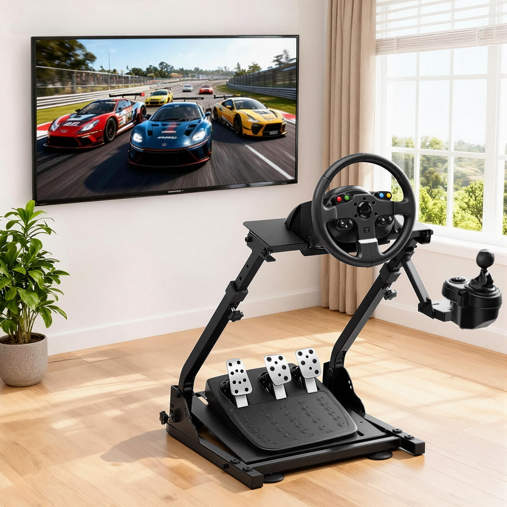 Artiss Racing Simulator Stand Foldable Racing Wheel Stand for Logitech G29-Furniture > Bar Stools &amp; Chairs > Gaming Chairs-PEROZ Accessories