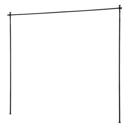 Artiss Room Divider Curtain Rod Extendable Black-Furniture > Bedroom > Room Dividers-PEROZ Accessories