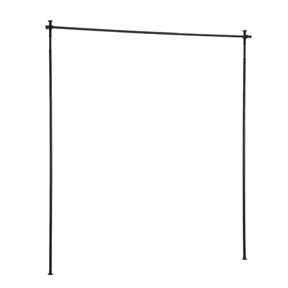 Artiss Room Divider Curtain Rod Extendable Black-Furniture > Bedroom > Room Dividers-PEROZ Accessories