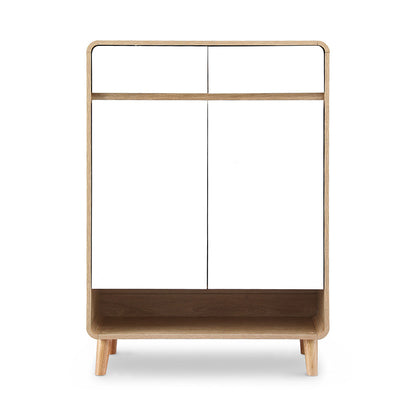 Artiss Shoe Rack Cabinet 20 Pairs Storage Cupboard Pine&amp;White-Furniture > Living Room > Shoe Storage-PEROZ Accessories