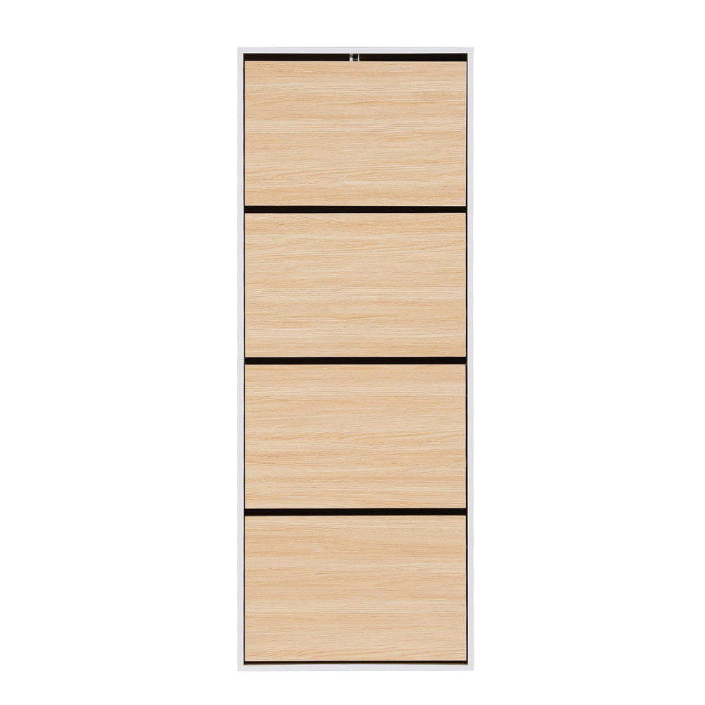 Artiss Shoe Rack Cabinet 24 Pairs Adjustable Shelf Pine-Furniture > Living Room > Shoe Storage-PEROZ Accessories