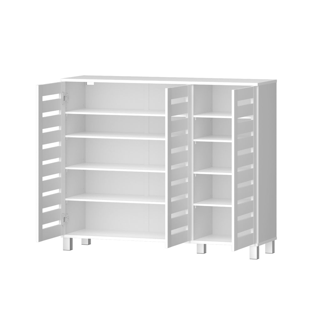 Artiss Shoe Rack Cabinet 30 Pairs Adjustable Shelf White-Furniture &gt; Living Room &gt; Shoe Storage-PEROZ Accessories