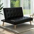 Artiss Sofa Bed Couch 1 Seater Lounge Fabric Black-Furniture > Sofas > Sofas & Sofa Beds-PEROZ Accessories