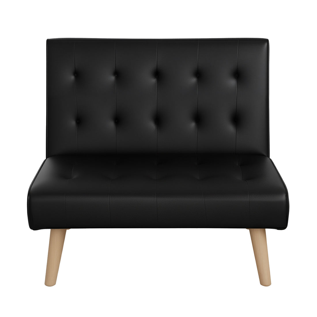 Artiss Sofa Bed Couch 1 Seater Lounge Fabric Black-Furniture > Sofas > Sofas &amp; Sofa Beds-PEROZ Accessories