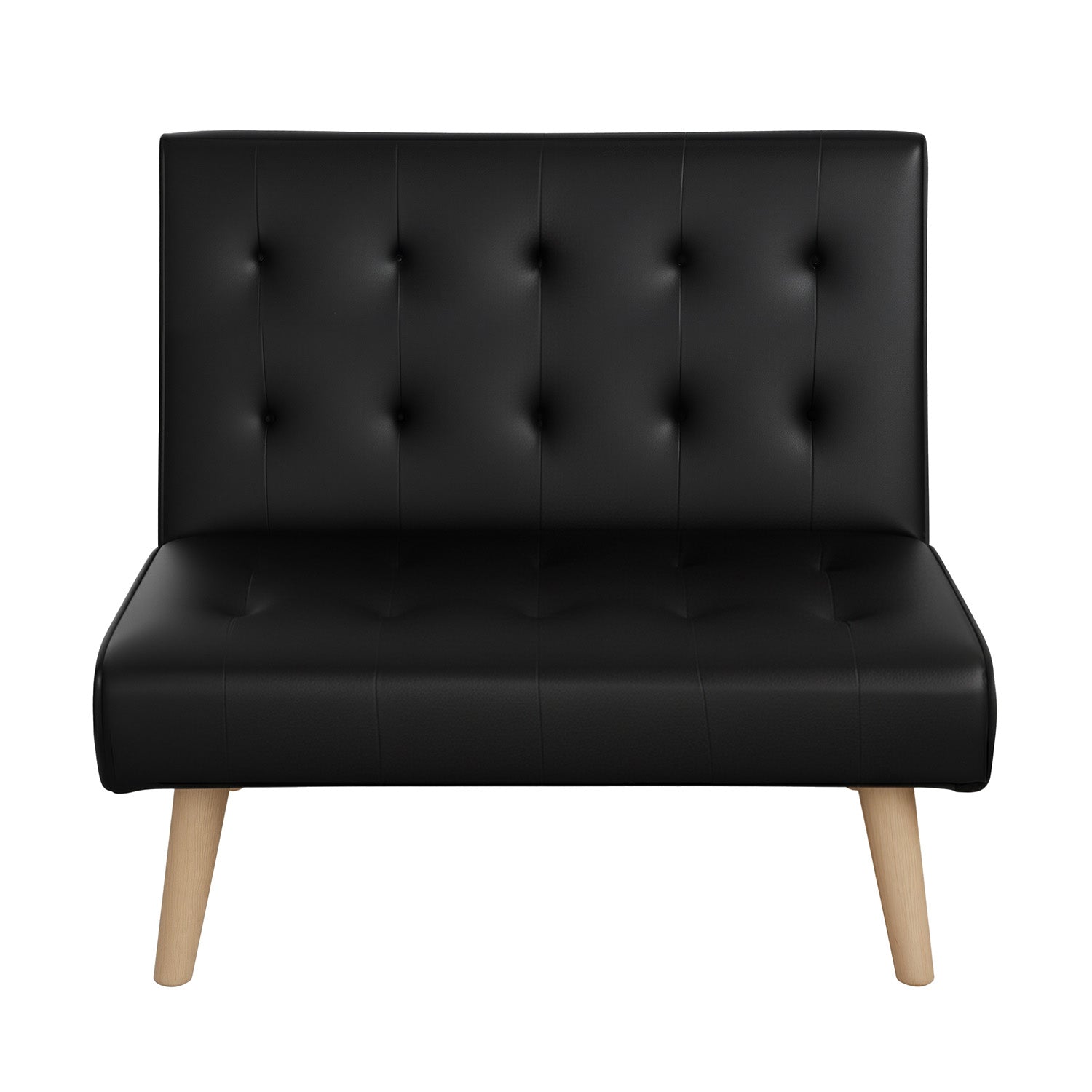 Artiss Sofa Bed Couch 1 Seater Lounge Fabric Black-Furniture > Sofas > Sofas &amp; Sofa Beds-PEROZ Accessories