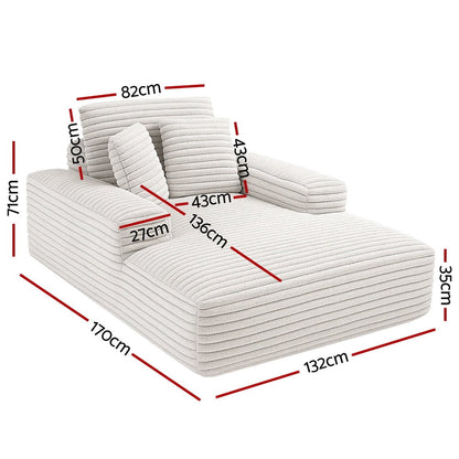 Artiss Sofa Bed Lounge Chair Recliner Couch Reading Chairs Sleeper Cloud Sofas Faux Fur Fabric-Furniture > Sofas > Sofas &amp; Sofa Beds-PEROZ Accessories