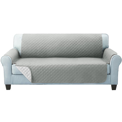 Artiss Sofa Cover Couch Covers 3 Seater Quilted Grey-Furniture > Sofas > Sofa Accessories-PEROZ Accessories