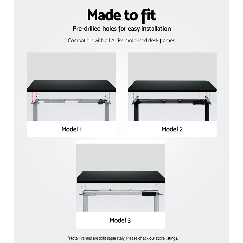 Artiss Standing Desk Top Black 140CM-Furniture > Office > Desks-PEROZ Accessories