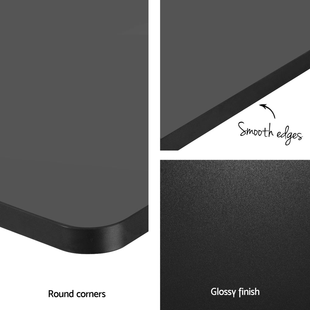 Artiss Standing Desk Top L-shape Black 160CM-Furniture > Office > Desks-PEROZ Accessories