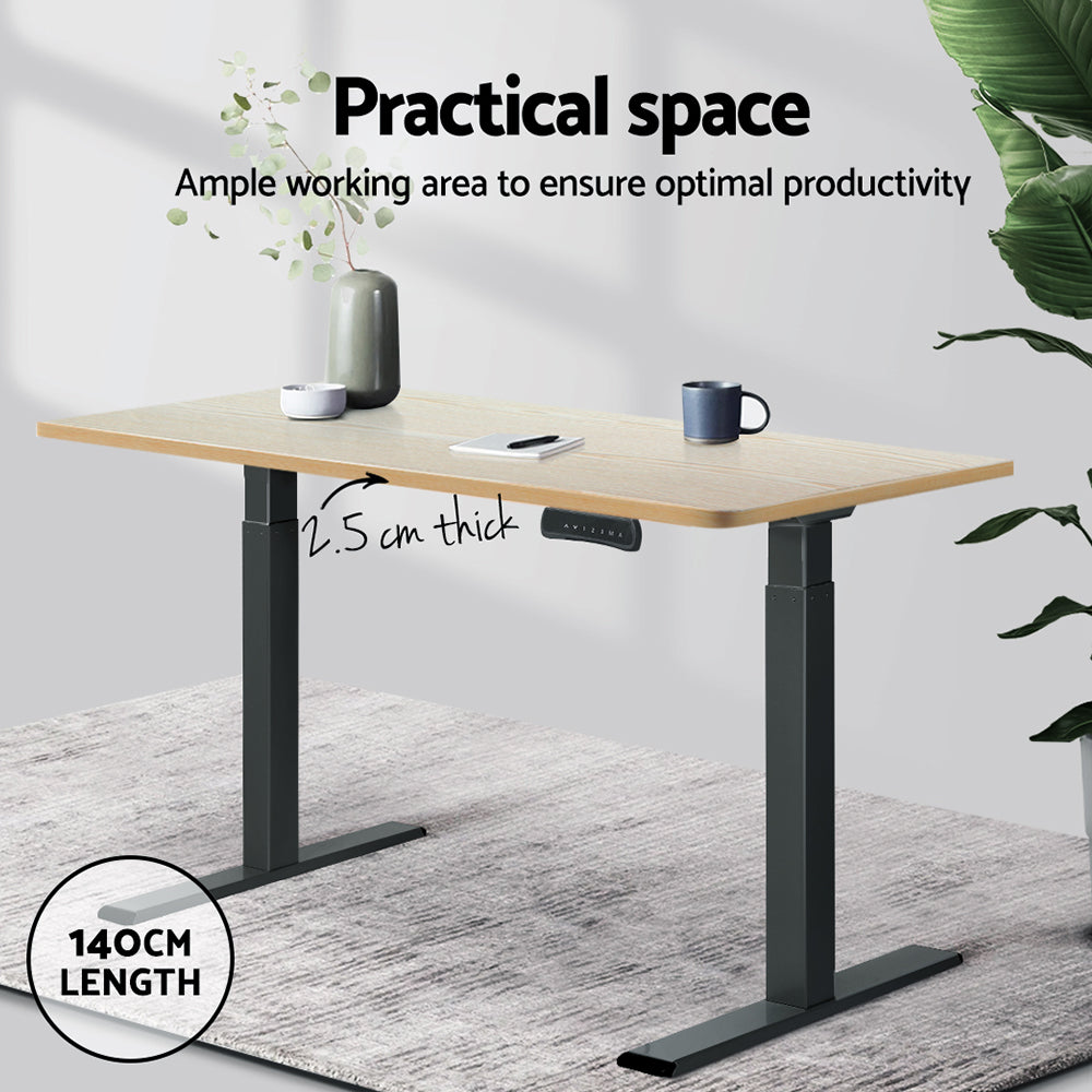 Artiss Standing Desk Top White Oak 140CM-Furniture > Office > Desks-PEROZ Accessories