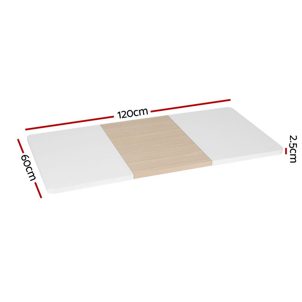 Artiss Standing Desk Top Whtie Pine 120CM-Furniture > Office > Desks-PEROZ Accessories