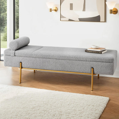 Artiss Storage Ottoman Bed 140cm Pillow Foot Stool-Furniture &gt; Living Room &gt; Ottomans &amp; Footstools-PEROZ Accessories
