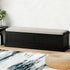 Artiss Storage Ottoman Blanket Box 140cm Fluted Black-Furniture > Living Room > Ottomans & Footstools-PEROZ Accessories