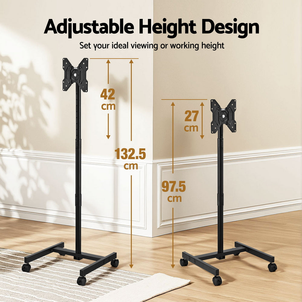 Artiss TV Stand 13-50&quot; Universal Mobile Adjustable Height TV Stand with Wheels-Furniture &gt; Living Room &gt; TV Units-PEROZ Accessories