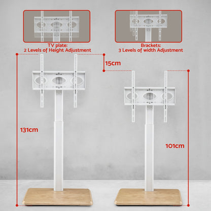 Artiss TV Stand 24-55&quot; Swivel Height Adjustable Floor Mount for TVs-Furniture &gt; Living Room &gt; TV Units-PEROZ Accessories
