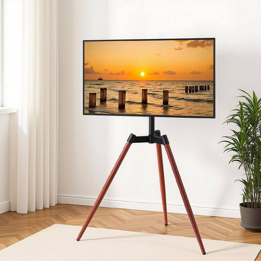 Artiss TV Stand 32-65 inch LED LCD Screen Wooden Tripod Easel Height Adjustable-Furniture &gt; Living Room &gt; TV Units-PEROZ Accessories