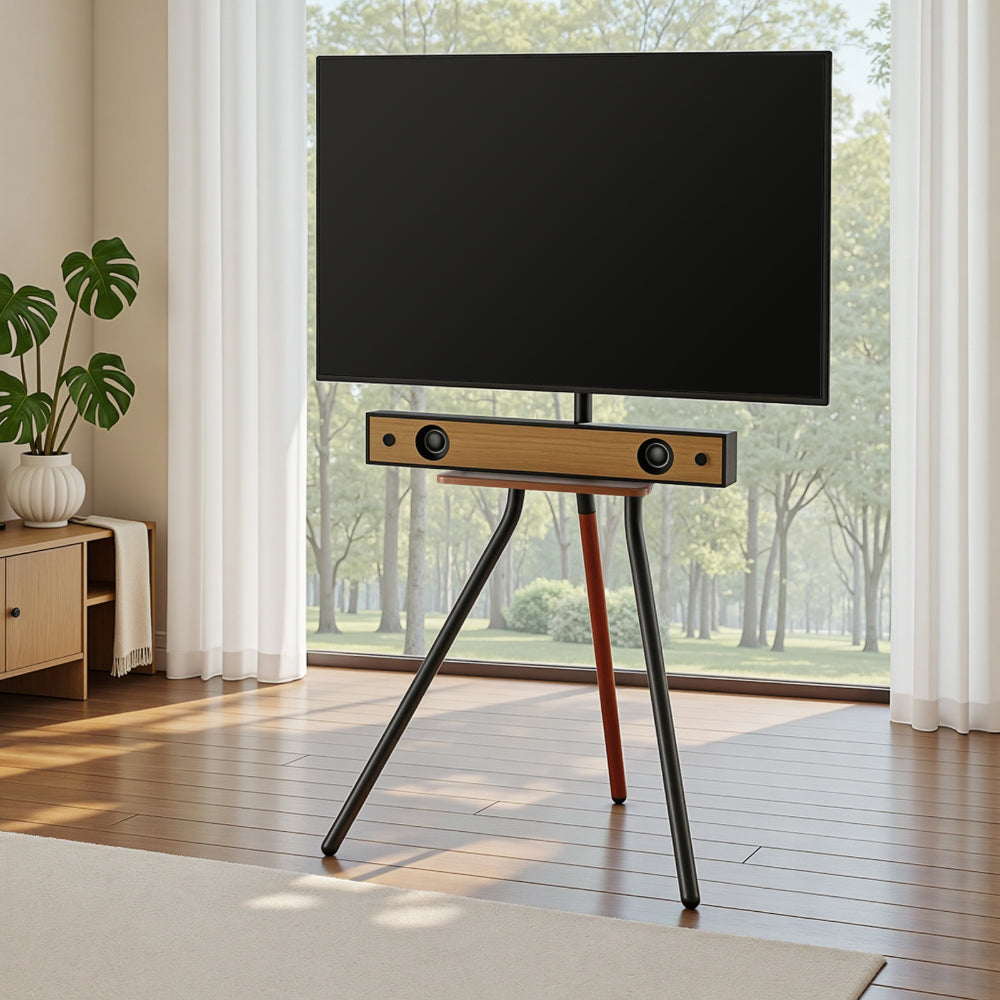 Artiss TV Stand Wooden Tray 24-55" Swivel Height Adjustable-Furniture > Living Room > TV Units-PEROZ Accessories