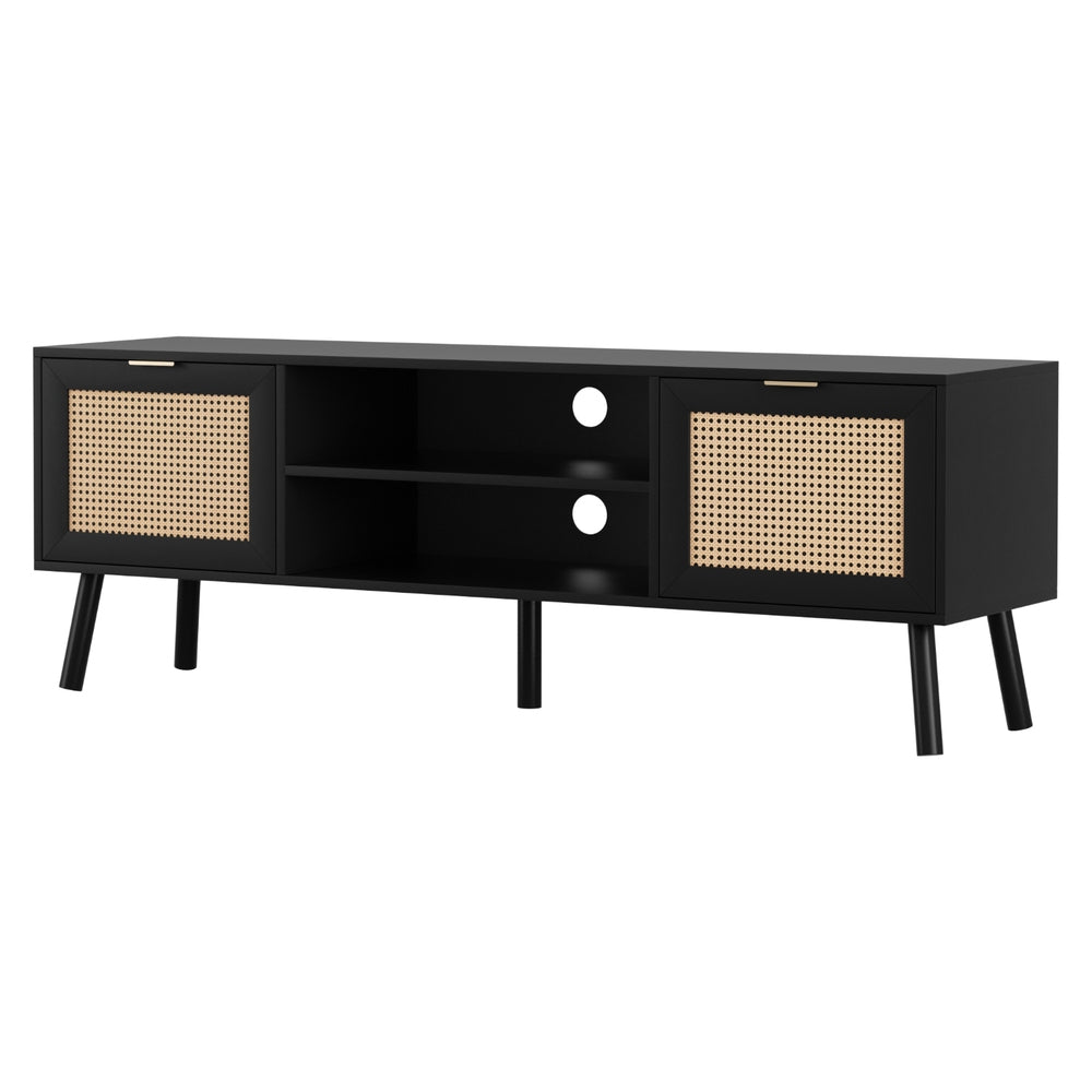 Artiss TV Unit 150cm Storage Cabinet Black-Furniture &gt; Living Room &gt; TV Units-PEROZ Accessories