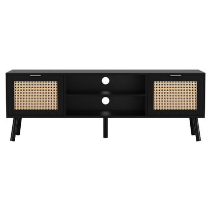 Artiss TV Unit 150cm Storage Cabinet Black-Furniture > Living Room > TV Units-PEROZ Accessories