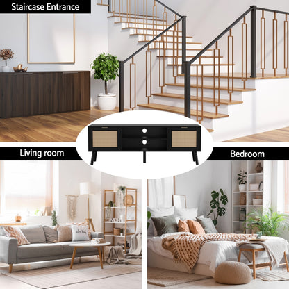 Artiss TV Unit 150cm Storage Cabinet Black-Furniture > Living Room > TV Units-PEROZ Accessories