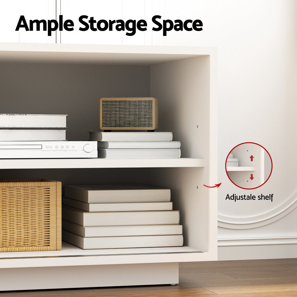 Artiss TV Unit Entertainment Unit Storage Cabinet 160cm White-Furniture > Living Room > TV Units-PEROZ Accessories