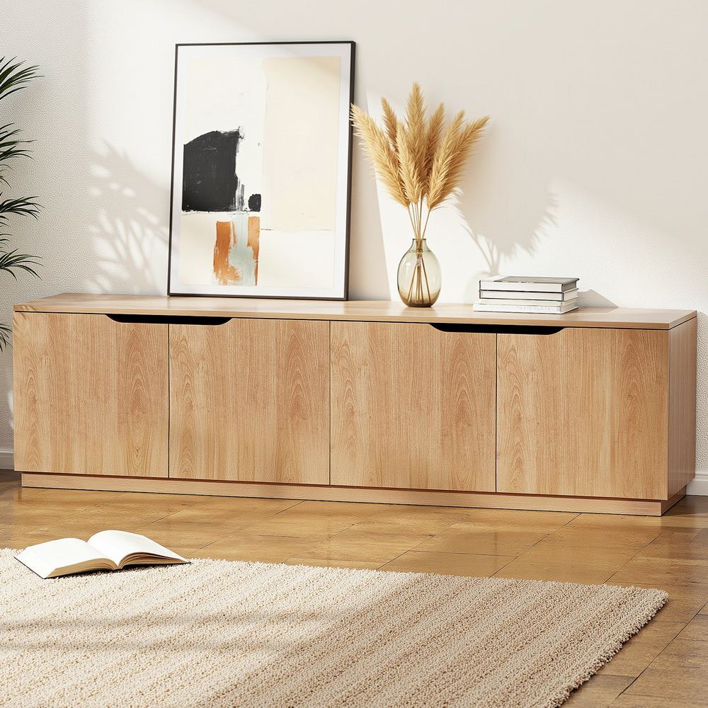 Artiss TV Unit Entertainment Unit Storage Cabinet 180cm Pine-Furniture &gt; Living Room &gt; TV Units-PEROZ Accessories