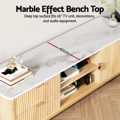 Artiss TV Unit Entertainment Unit Storage Drawer Shelf 150cm Pine-Furniture &gt; Living Room &gt; TV Units-PEROZ Accessories