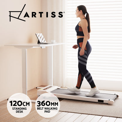 Artiss Treadmill with 120cm Automatic Standing Desk Electric Walking Pad-Walking Pad-PEROZ Accessories