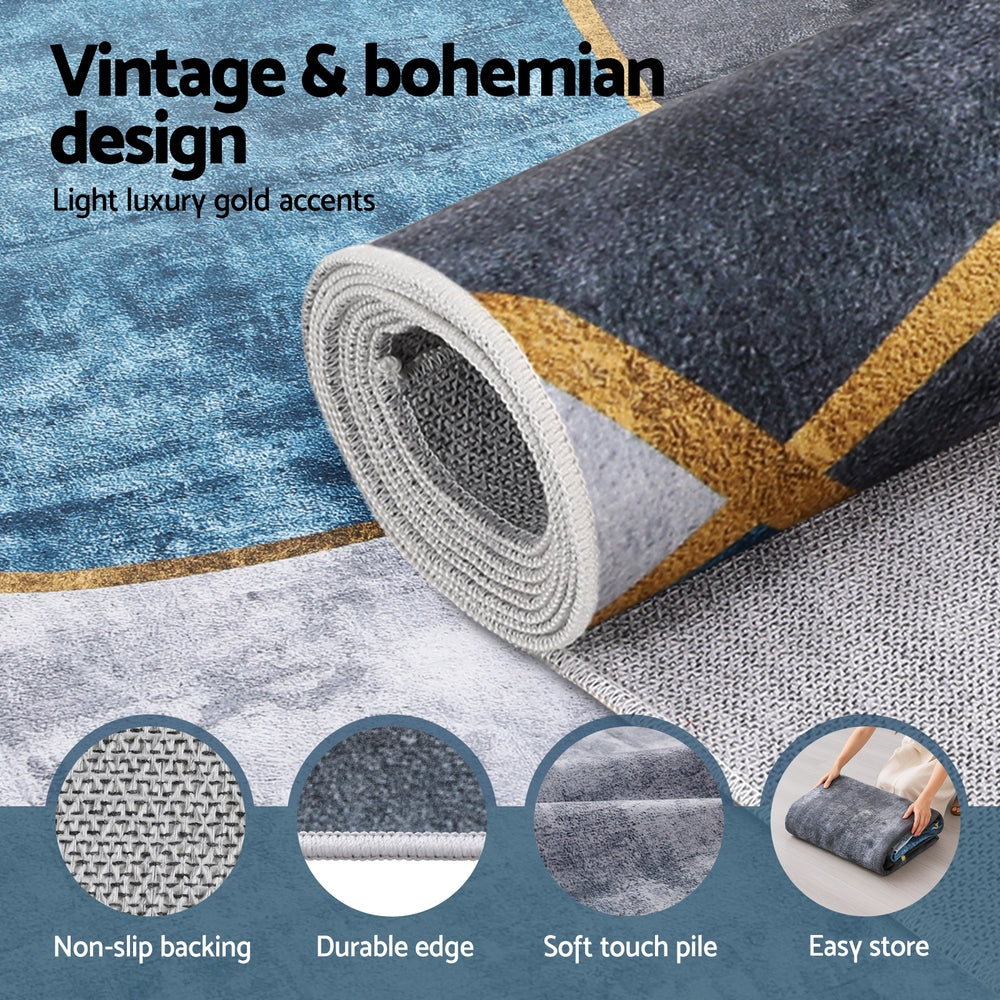 Artiss Washable Floor Rug 160X230cm Large Geometric Area Rug Modern Floor Carpet-Home &amp; Garden > Rugs > Floor Rugs-PEROZ Accessories