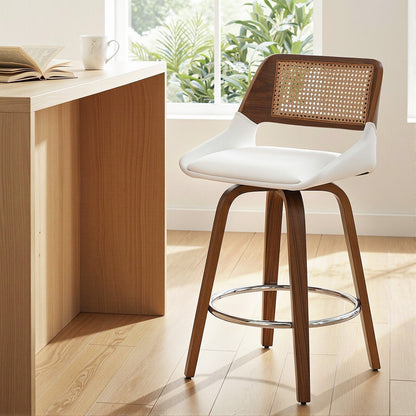 Artiss Wooden Bar Stools Swivel Kitchen Counter Stool Chair 60cm Seat Height-Furniture > Bar Stools &amp; Chairs > Table &amp; Bar Stools-PEROZ Accessories