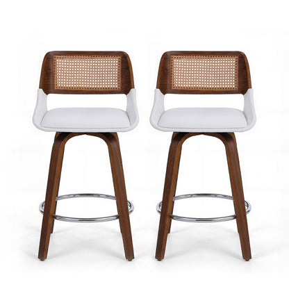 Artiss Wooden Bar Stools Set of 2 Swivel Kitchen Counter Stool Chair 60cm Seat Height-Furniture > Bar Stools &amp; Chairs > Table &amp; Bar Stools-PEROZ Accessories