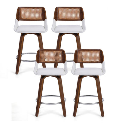 Artiss Wooden Bar Stools Set of 4 Swivel Kitchen Counter Stool Chair 60cm Seat Height-Furniture > Bar Stools &amp; Chairs > Table &amp; Bar Stools-PEROZ Accessories