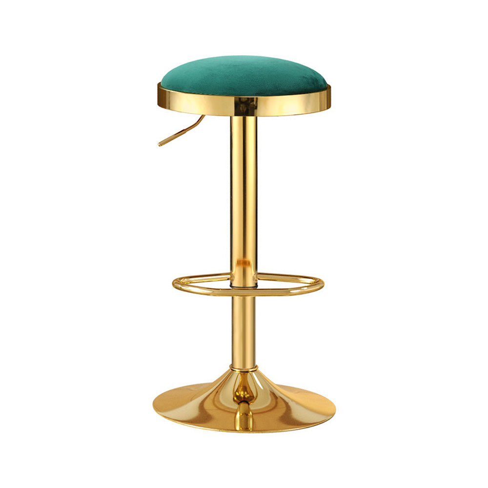 2x Artiss Bar Stools Kitchen Dining Chairs Velvet Padded Stool Green-Furniture &gt; Bar Stools &amp; Chairs &gt; Table &amp; Bar Stools-PEROZ Accessories