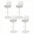 Artiss 4x Bar Stools Kitchen Swivel Gas Lift Counter Dining Chair Curved White-Furniture > Bar Stools & Chairs > Table & Bar Stools-PEROZ Accessories