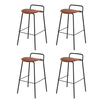 4x Artiss Bar Stools Kitchen Counter Dining Chair Metal Brown-Furniture &gt; Bar Stools &amp; Chairs &gt; Table &amp; Bar Stools-PEROZ Accessories