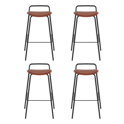 4x Artiss Bar Stools Kitchen Counter Dining Chair Metal Brown-Furniture &gt; Bar Stools &amp; Chairs &gt; Table &amp; Bar Stools-PEROZ Accessories