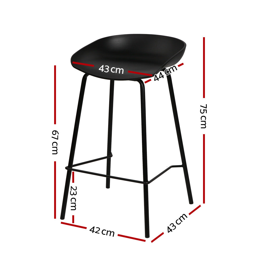 Artiss 2x Bar Stools Kitchen Counter Stools Metal-Bar Stools-PEROZ Accessories