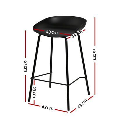 Artiss 2x Bar Stools Kitchen Counter Stools Metal-Bar Stools-PEROZ Accessories