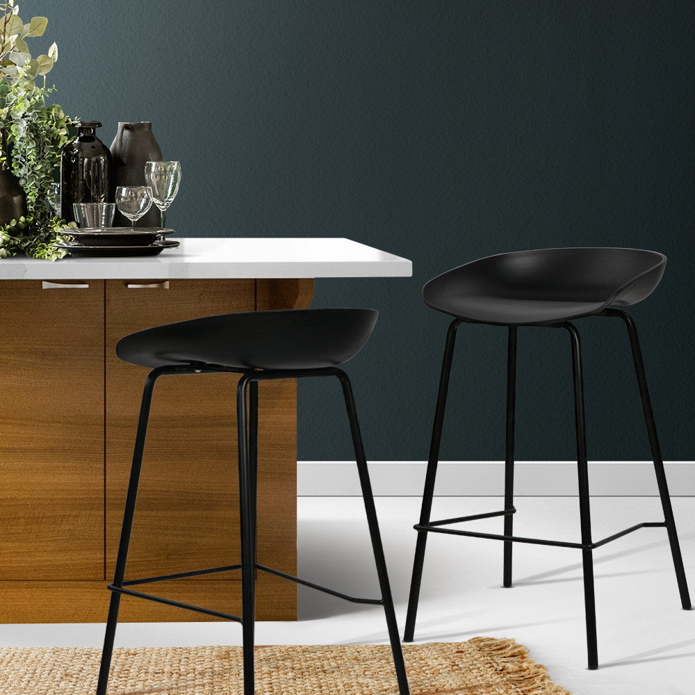 Artiss 2x Bar Stools Kitchen Counter Stools Metal-Bar Stools-PEROZ Accessories