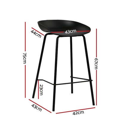 Artiss 4x Bar Stools Kitchen Counter Stools Metal-Furniture &gt; Bar Stools &amp; Chairs-PEROZ Accessories