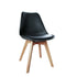 Artiss Dining Chairs Set of 4 Leather Plastic DSW Replica Wooden Black-Dining Chairs-PEROZ Accessories