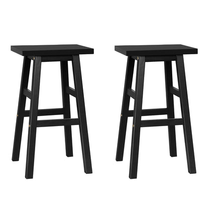 Artiss Bar Stools Kitchen Counter Stools Wooden Chairs Black x2-Bar Stools-PEROZ Accessories