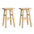Artiss Bar Stools Kitchen Counter Stools Wooden Chairs Natural x2-Bar Stools-PEROZ Accessories