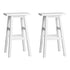 Artiss Bar Stools Kitchen Counter Stools Wooden Chairs White x2-Bar Stools-PEROZ Accessories