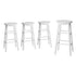 Artiss 4x Bar Stools Round Chairs Wooden White-Furniture > Bar Stools & Chairs > Table & Bar Stools-PEROZ Accessories