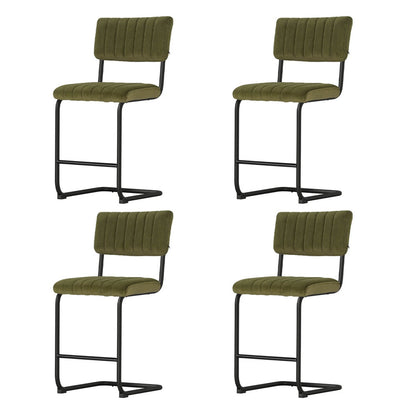 Artiss 4x Bar Stools Velvet Chairs Green-Furniture &gt; Bar Stools &amp; Chairs &gt; Table &amp; Bar Stools-PEROZ Accessories