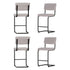 Artiss 4x Bar Stools Velvet Chairs Grey-Furniture > Bar Stools & Chairs > Table & Bar Stools-PEROZ Accessories